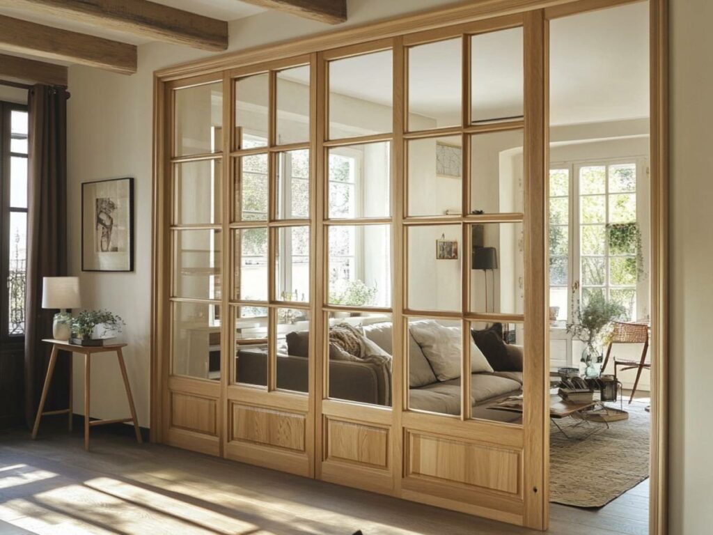 verriere soubassement bois