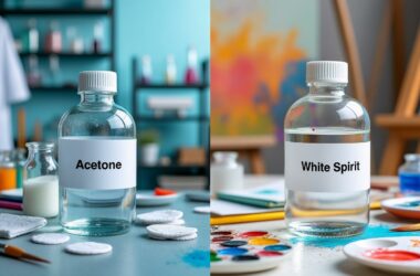 découvrez les principales différences entre l'acétone et le white spirit : usages, propriétés, sécurité et conseils pour choisir le bon solvant selon vos besoins de nettoyage ou de bricolage.