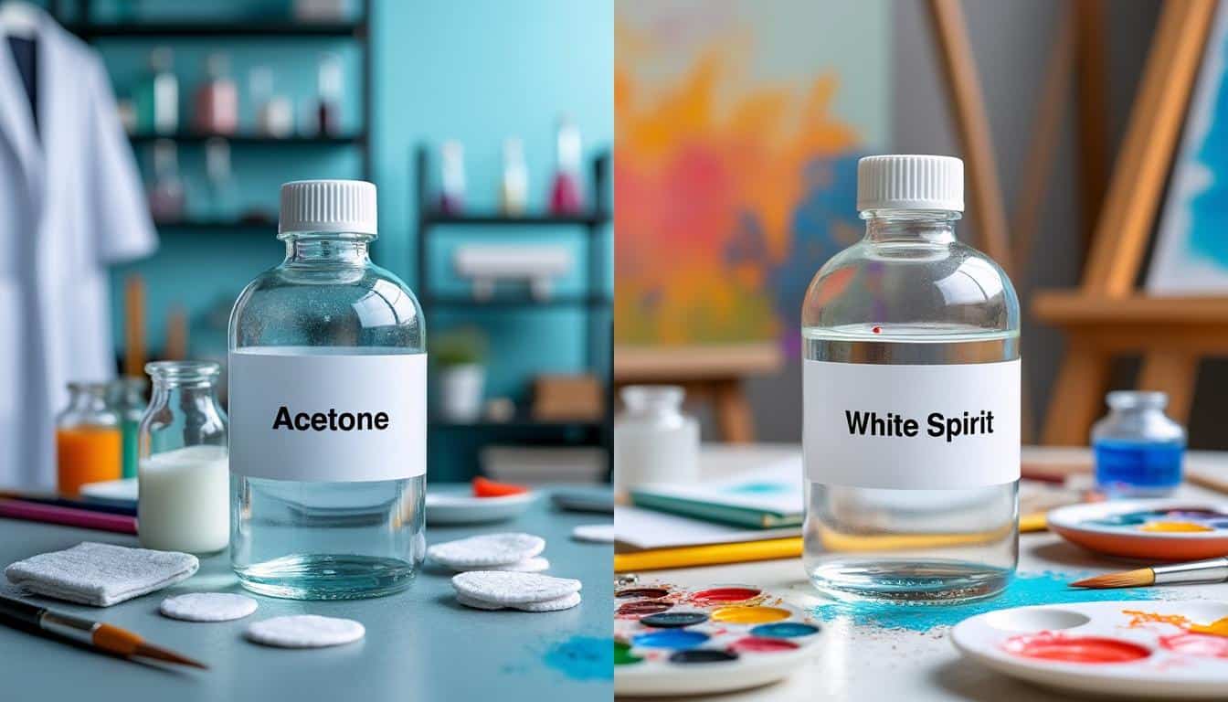 découvrez les principales différences entre l'acétone et le white spirit : usages, propriétés, sécurité et conseils pour choisir le bon solvant selon vos besoins de nettoyage ou de bricolage.